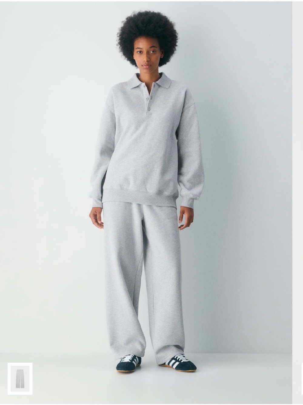 Aritzia Cozy Sweatfleece Boyfriend Fit Oversized Polo Sweatshirt Women’s XXS